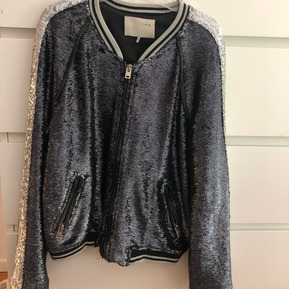 IRO Jackets & Blazers - Iro Queeny Sequin Baseball Varsity Jacket IRO Jackets & Blazers - Iro Queeny Sequin Baseball Varsity Jacket